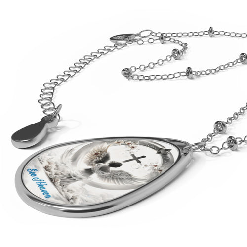 Angel Wings Necklace See of Heaven  Memorial Pendant